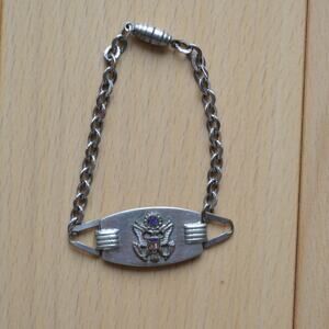 Original WWII US Army Sweetheart Souvenir Bracelet